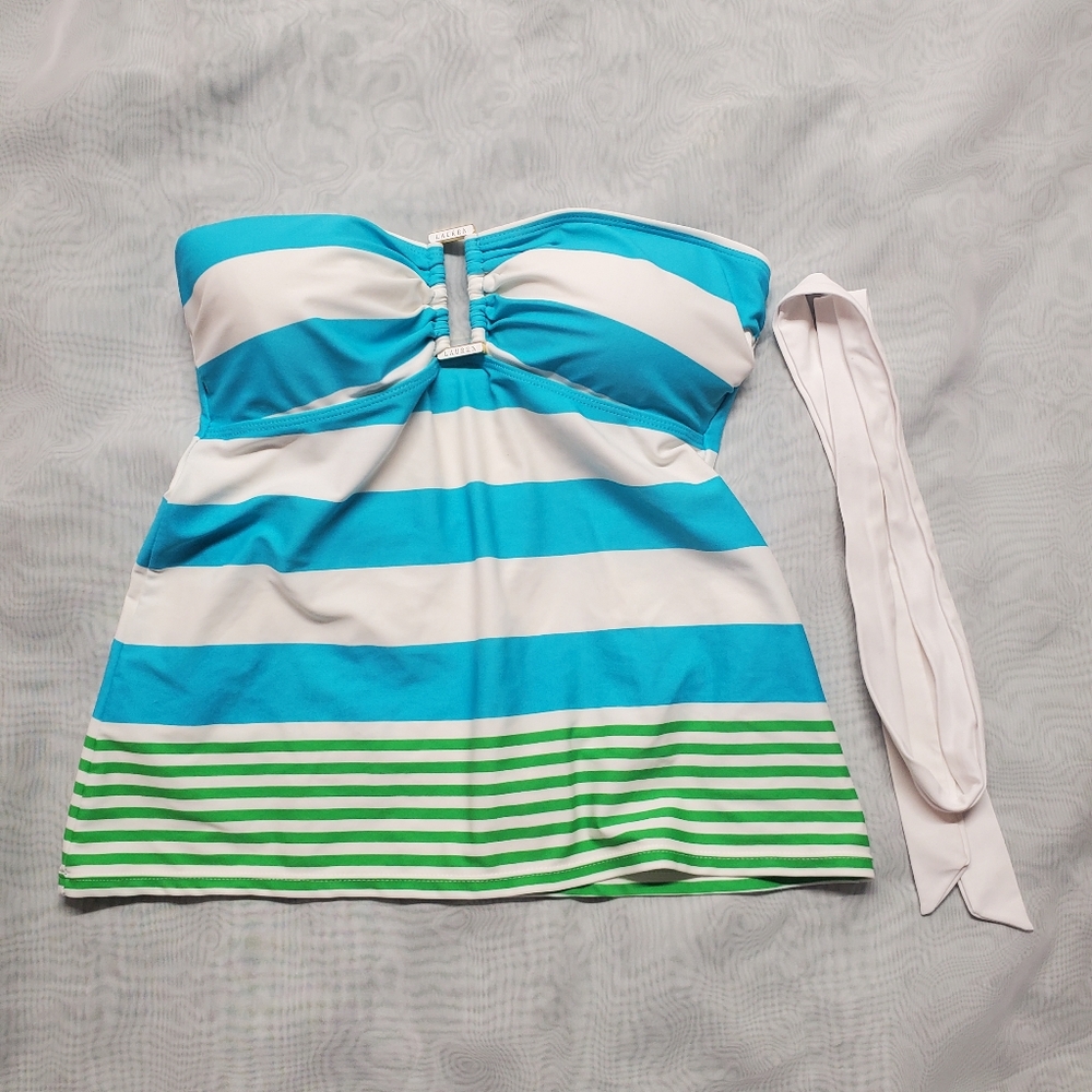 Lauren Ralph Lauren Striped Tankini Bathing Suit Top
